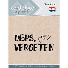 Oeps, vergeten - Clear Stamps by Card Deco Essentials