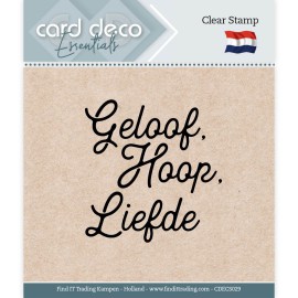 Hoop Geloof Liefde - Clear Stamps by Card Deco Essentials