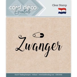 Zwanger - Clear Stamps by Card Deco Essentials