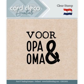 Voor Opa en Oma - Clear Stamps by Card Deco Essentials