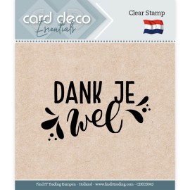 Card Deco Essentials - Clear Stamps - Dank je wel