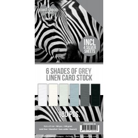 6 Shades of Grey Linen Cardstock - Square