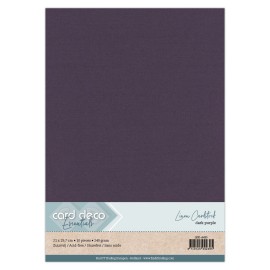 Linen Cardstock - A4 - Dark Purple