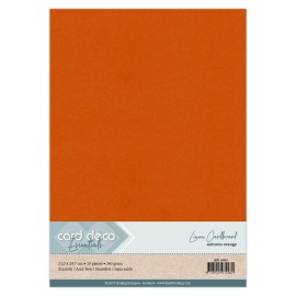 A4 Autumn Orange Linen Cardstock