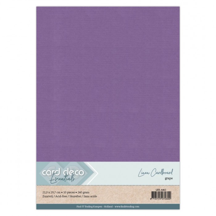 Grape A4 Linen Cardstock