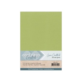 A5 Avocado Green Linen Cardstock