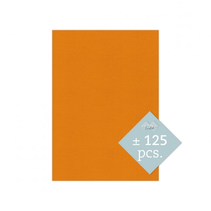 Linen Cardstock - A5 - Tangerine