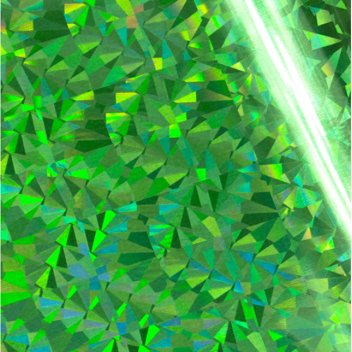 Groen - Hittegeactiveerde Folie (Iriserende driehoeken) 