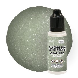 Graphite - Alcohol Ink Glitter Accents - 12mL | 0.4fl oz