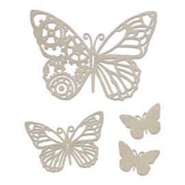 Steampunk Butterfly Set (4pc) Chipboard - Steampunk Dreams 
