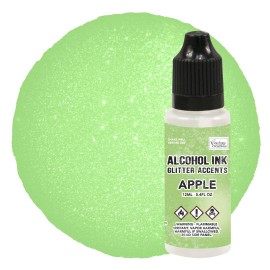 Alcohol Ink Glitter Accents Apple