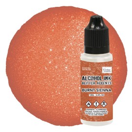 Alcohol Ink Glitter Accents Burnt Sienna