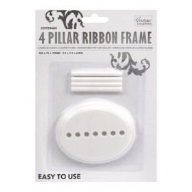 Ribbon Frame (White / Plastic with 4 Pillars)