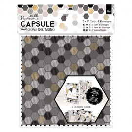 6 x 6" Cards & Envelopes (12pk) - Capsule - Geometric Mono