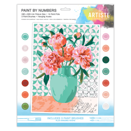 Paint By Numbers - Beautiful Bouquet - 14 colours, 3 brushes