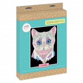 Simply Make Sequin Craft Kit - Cute Kitty