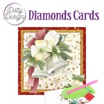 Dotty Designs Diamond Cards - Christmas Bells with White Flowers