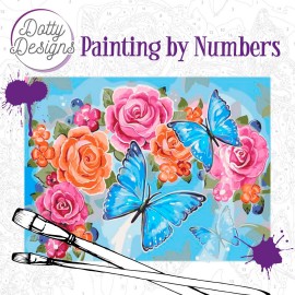 Butterflies Painting by Numbers by Dotty Designs