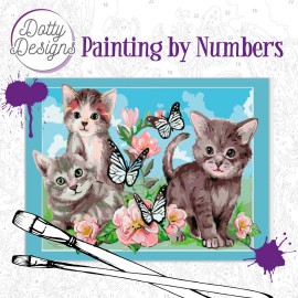 Cats Painting by Numbers with Dotty Designs