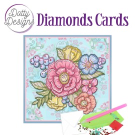Pastel Flowers - Diamond Cards by Dotty Designs