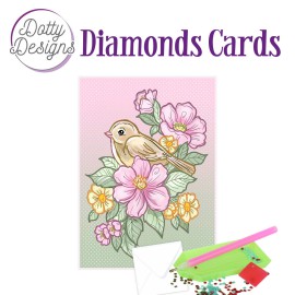 Bird and Flowers -  Diamonds Cards by Dotty Designs