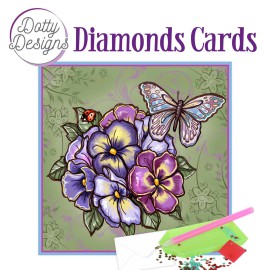 Purple Flowers - Diamonds Cards by Dotty Designs