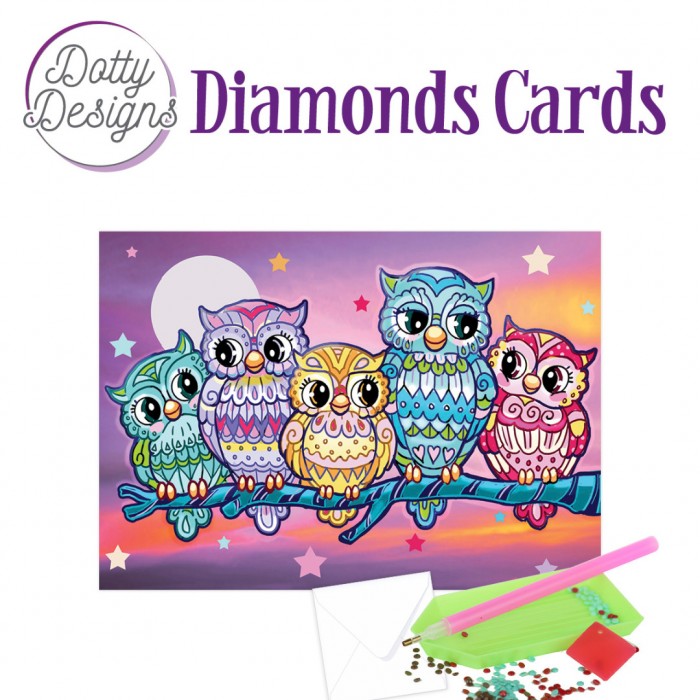 Dotty Designs Diamond Cards - Kitschy Owls