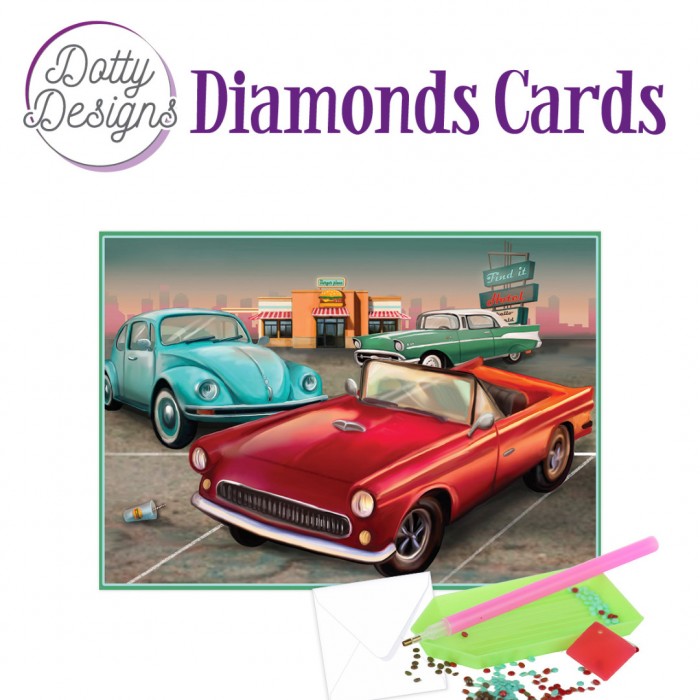 Dotty Designs Diamond Cards - Vintage Cars