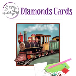 Dotty Designs Diamond Cards - Vintage Locomotive
