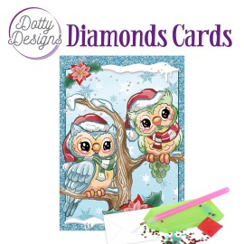 Dotty Designs Diamond Cards - Christmas Owls