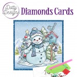 Dotty Designs Diamond Cards - Snowman with Birds