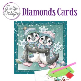 Dotty Designs Diamond Cards - Penguins in the Snow