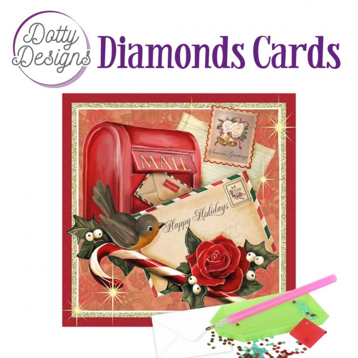 Dotty Designs Diamond Cards - Christmas Mailbox