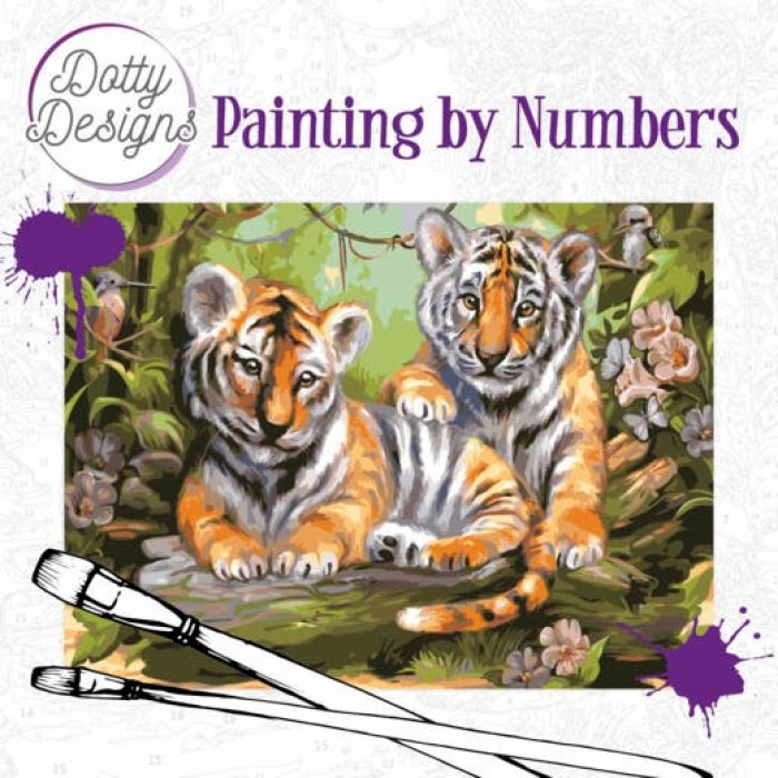 Tigers Painting by Numbers by Dotty Designs
