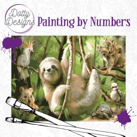 Sloth Painting by Numbers by Dotty Designs