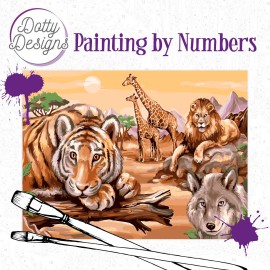 Safari 2 Painting by Numbers by Dotty Designs
