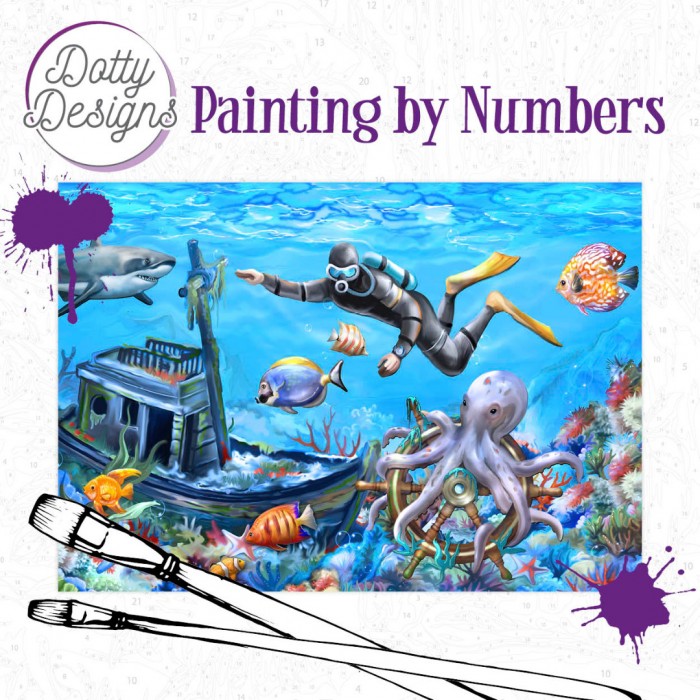 Diving - Painting by Numbers by Dotty Designs