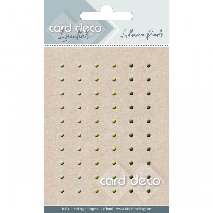 Card Deco Essentials Adhesive Pearls Green 