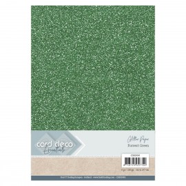 A4 Forest Green Glitterpapier