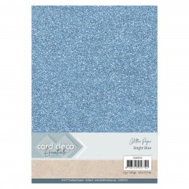 A4 Bright Blue Glitterpapier