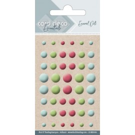 Card Deco Essentials Enamel Dots Matt Turquoise - Lime - Old Red