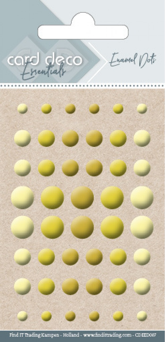 Card Deco Essentials Enamel Dots Glossy Yellow
