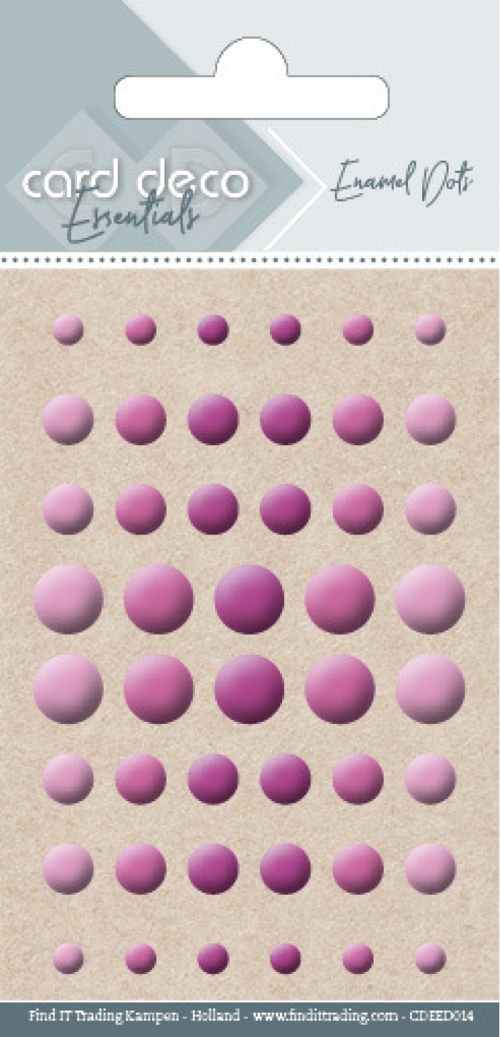Card Deco Essentials Enamel Dots Glossy Pink