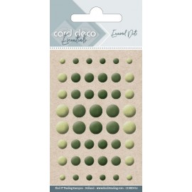 Card Deco Essentials Enamel Dots Glitter Pearl Yellow Green