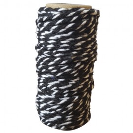 Card Deco Essentials Bakers Twine black/white 