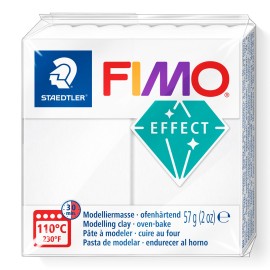 Modelling clay Fimo effect White transparant