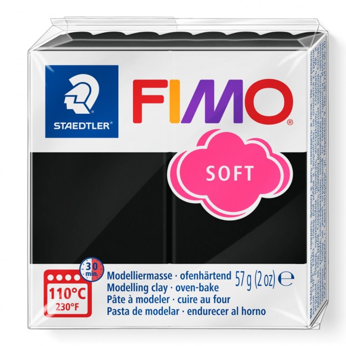 Fimo soft boetseerklei 56 g zwart
