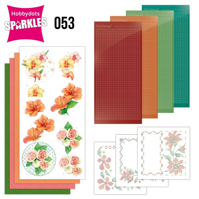 Nr. 53 Sparkles Set Exotic Flowers by Jeanine's Art