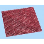 Crystal mats, 10 x 10 cm, stones 3 x 3 mm, red