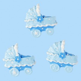 CREApop® Baby buggy, 2 cm, blue, bag with 4 pcs
